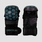 Hercules Fight Gear MMA Eldiveni - Desenli Siyah Mavi - Grappling, BJJ, Cage Fighting - Hercules