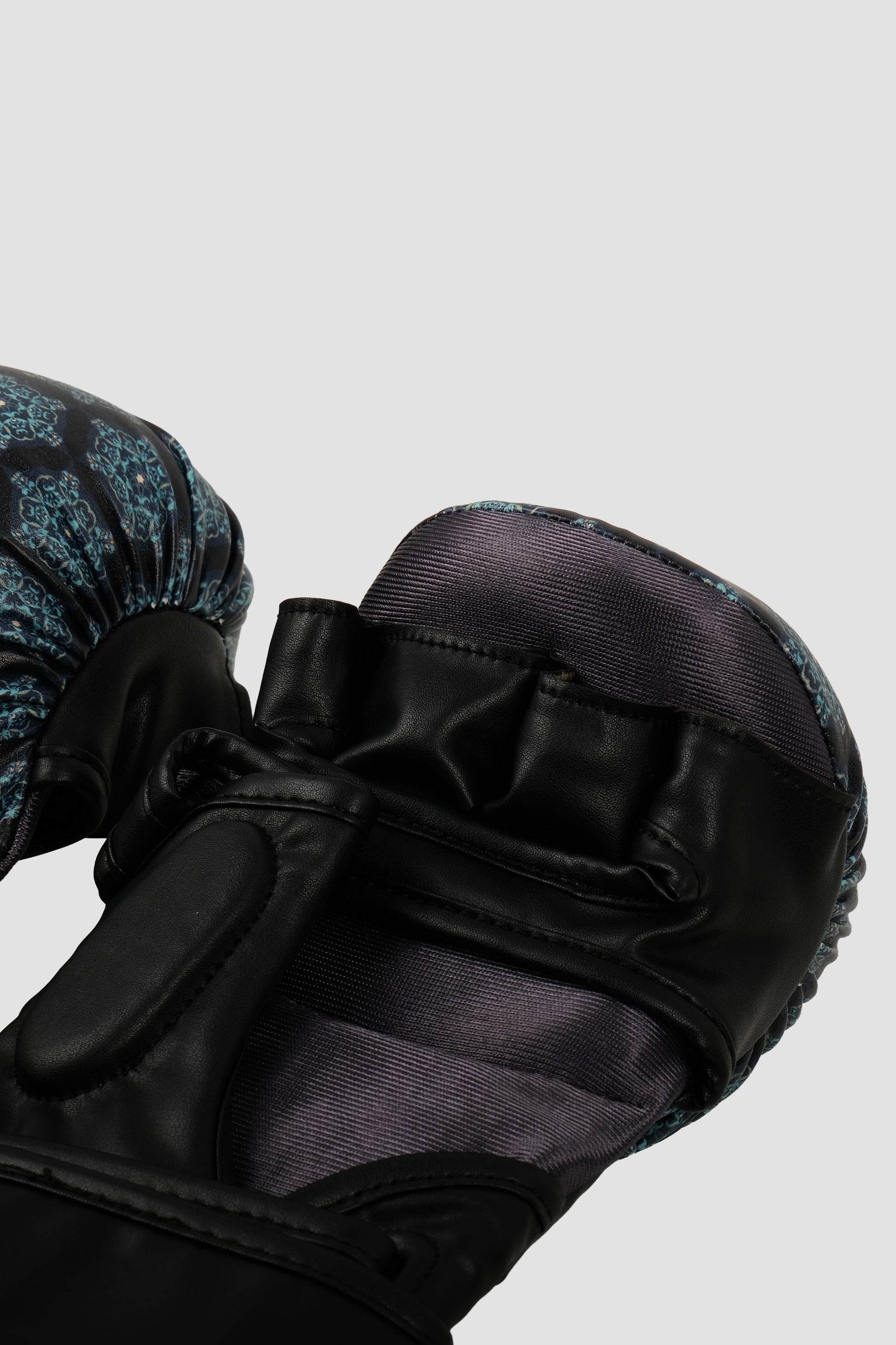 Hercules Fight Gear MMA Eldiveni - Desenli Siyah Mavi - Grappling, BJJ, Cage Fighting - Hercules
