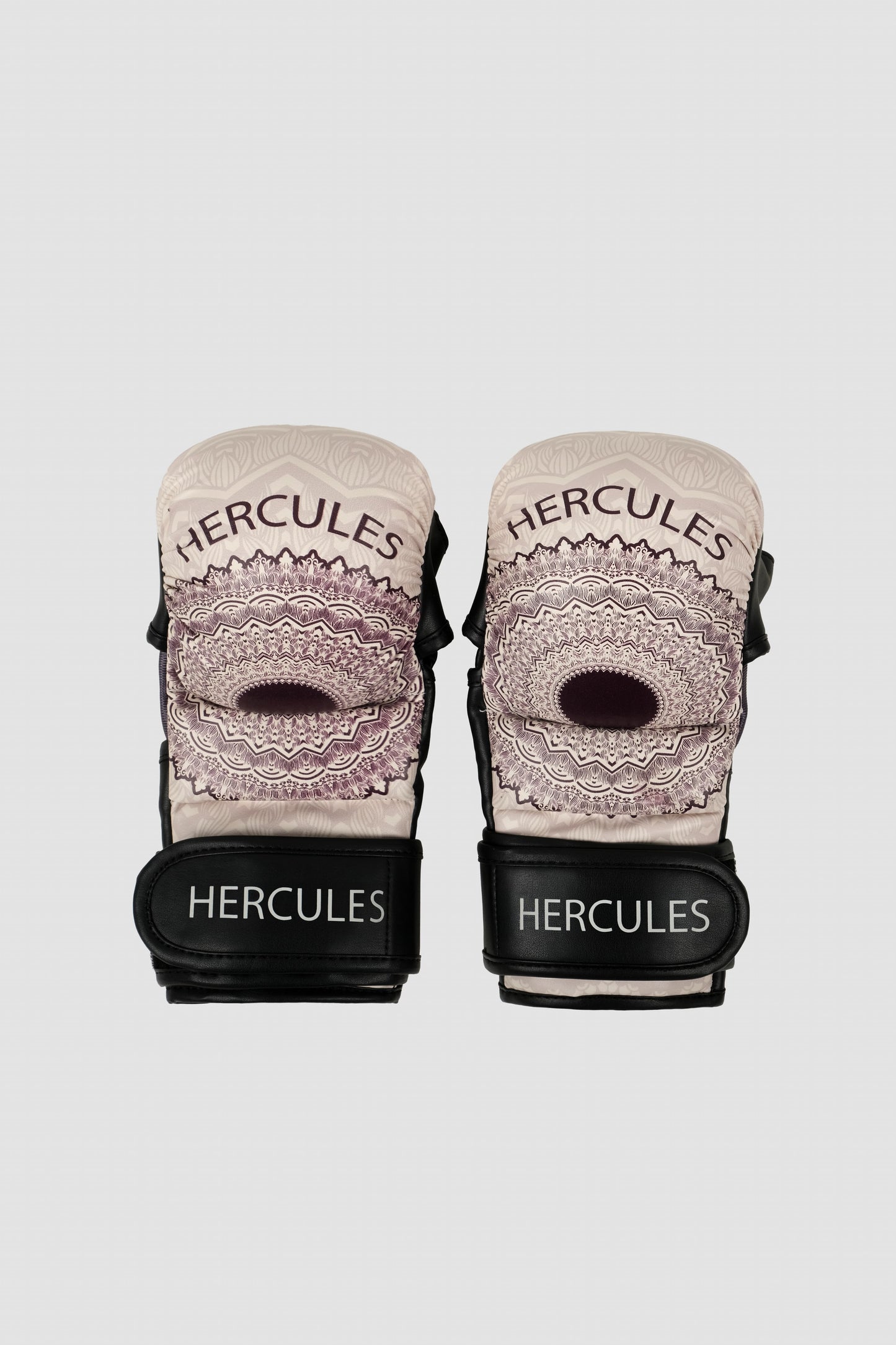 Hercules Fight Gear MMA Eldiveni - Desenli Bej Siyah - Profesyonel Grappling & Cage Fighting - Hercules