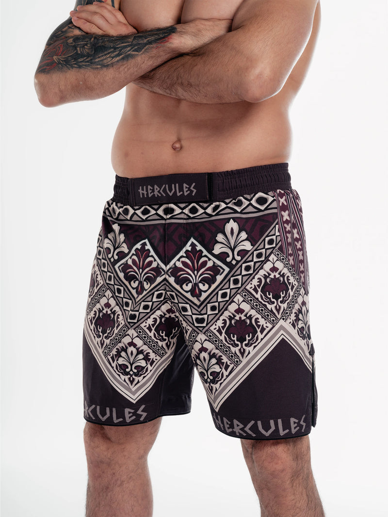 Kahverengi Desenli MMA & Muay Thai Dövüş Şortu – Fitness & Spor Antrenman