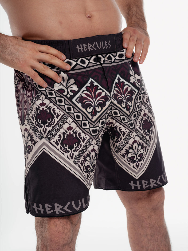 Kahverengi Desenli MMA & Muay Thai Dövüş Şortu – Fitness & Spor Antrenman