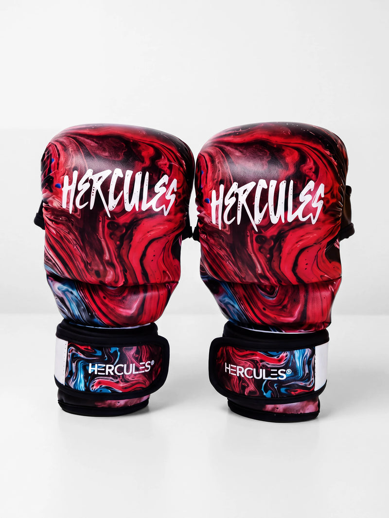 Hercules Kırmızı Desenli MMA Eldiveni