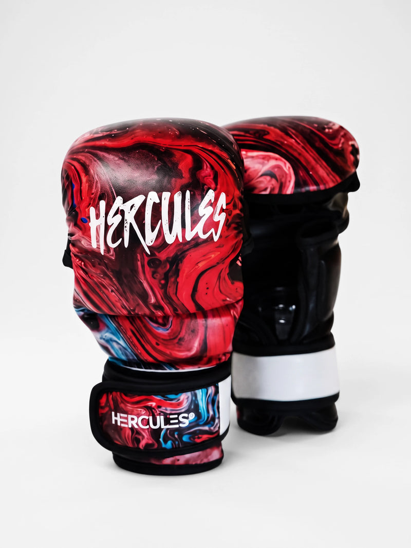 Hercules Kırmızı Desenli MMA Eldiveni