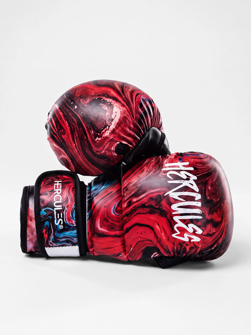 Hercules Kırmızı Desenli MMA Eldiveni