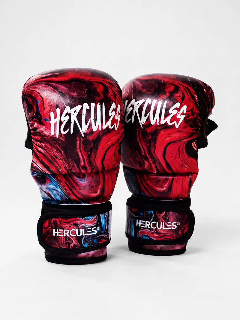 Hercules Kırmızı Desenli MMA Eldiveni