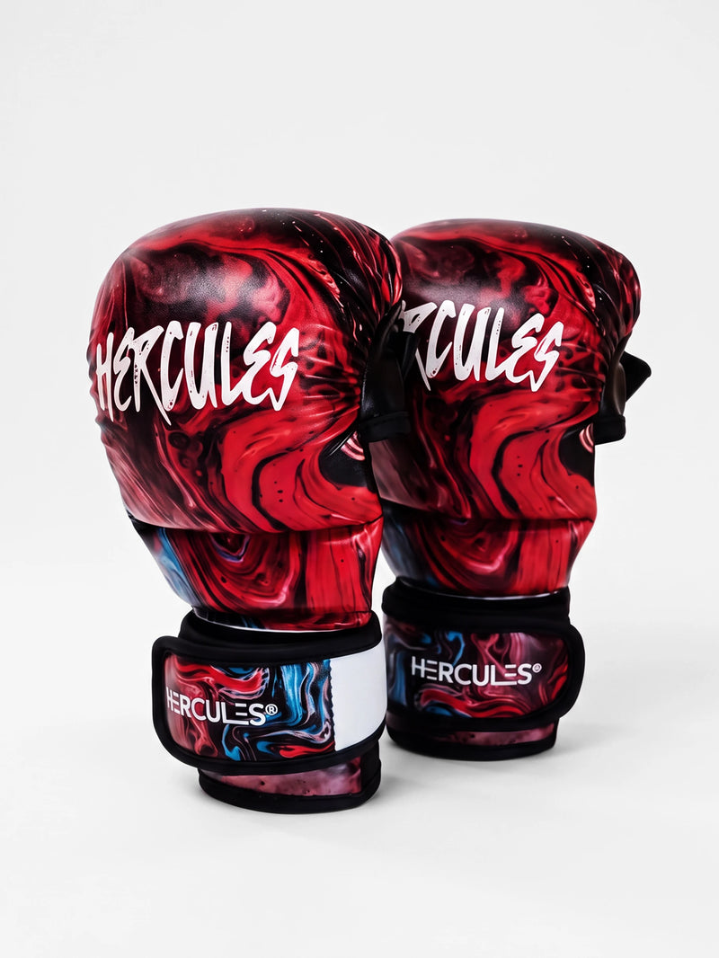 Hercules Kırmızı Desenli MMA Eldiveni