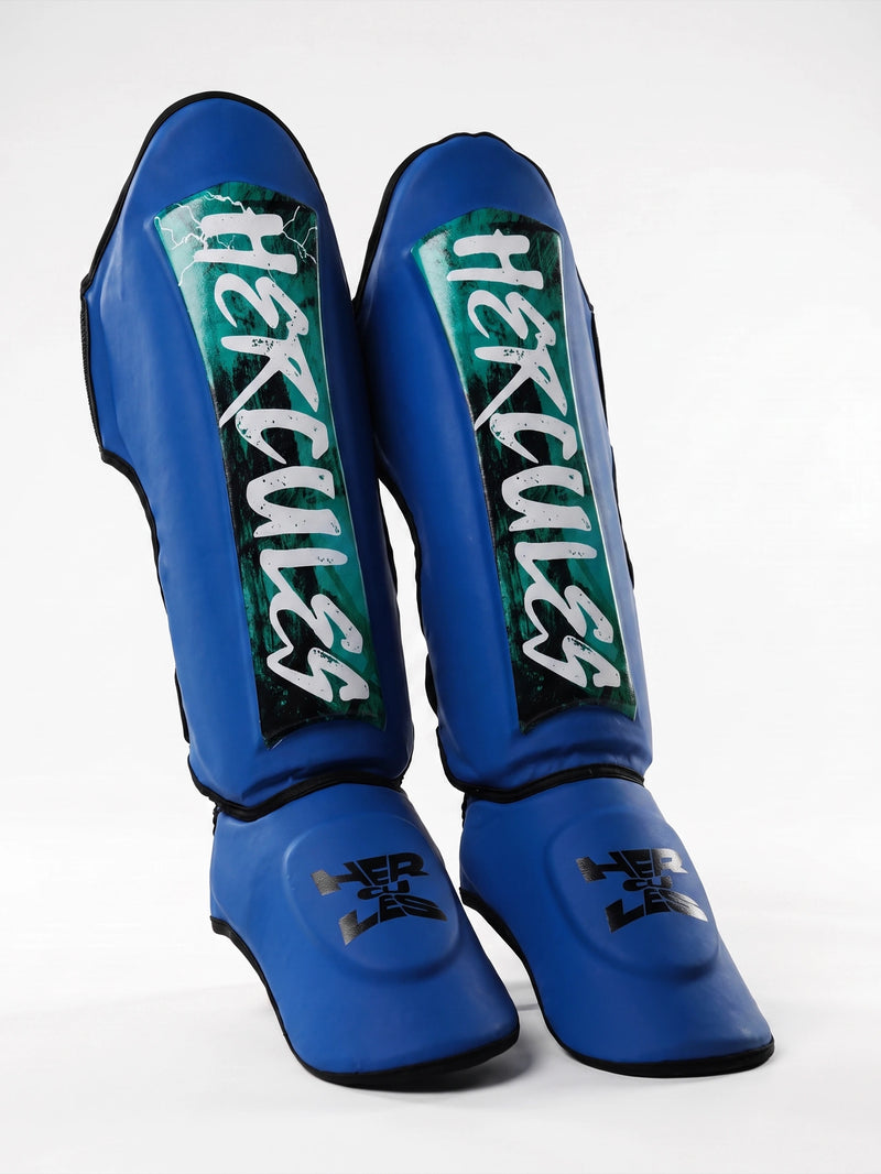 Hercules Mavi - Yeşil Desenli Kaval Koruyucu | Shin Guard