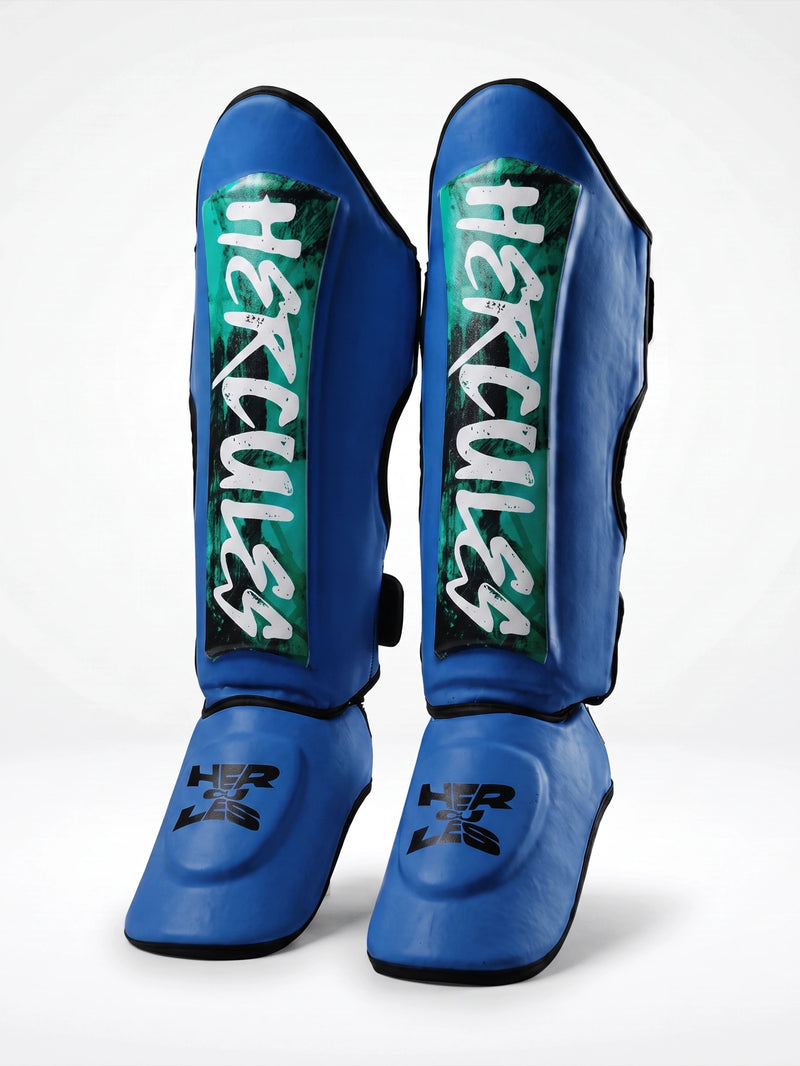 Hercules Mavi - Yeşil Desenli Kaval Koruyucu | Shin Guard