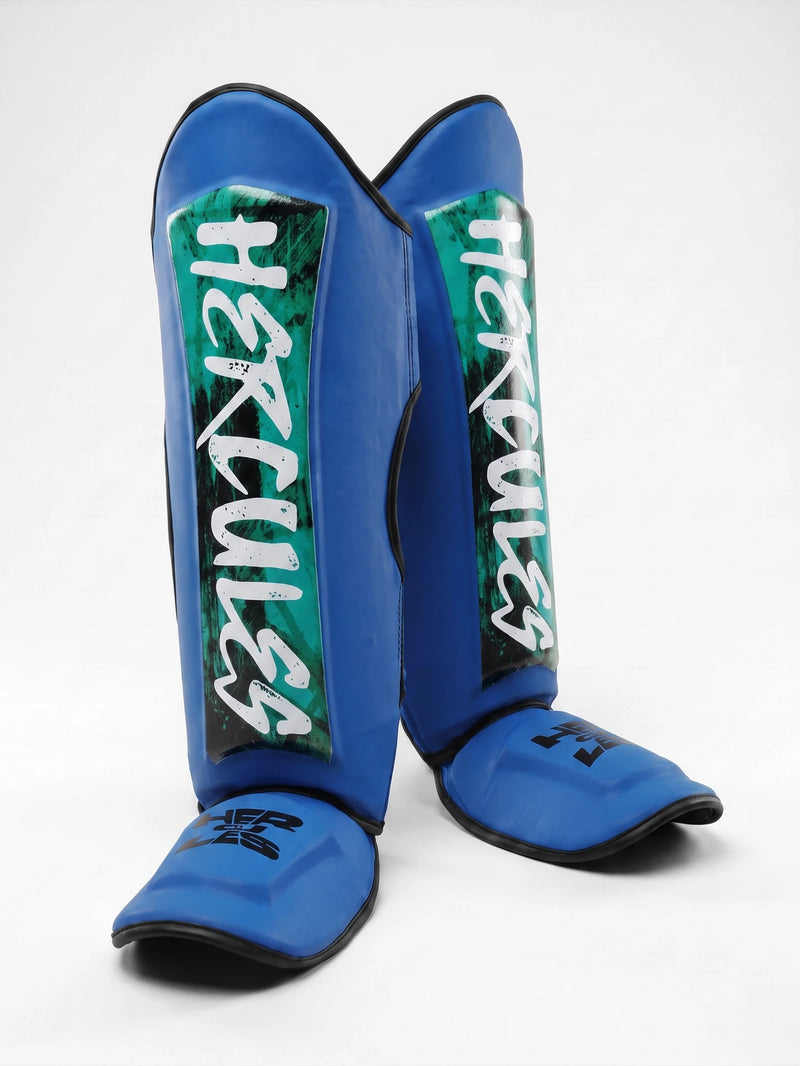 Hercules Mavi - Yeşil Desenli Kaval Koruyucu | Shin Guard