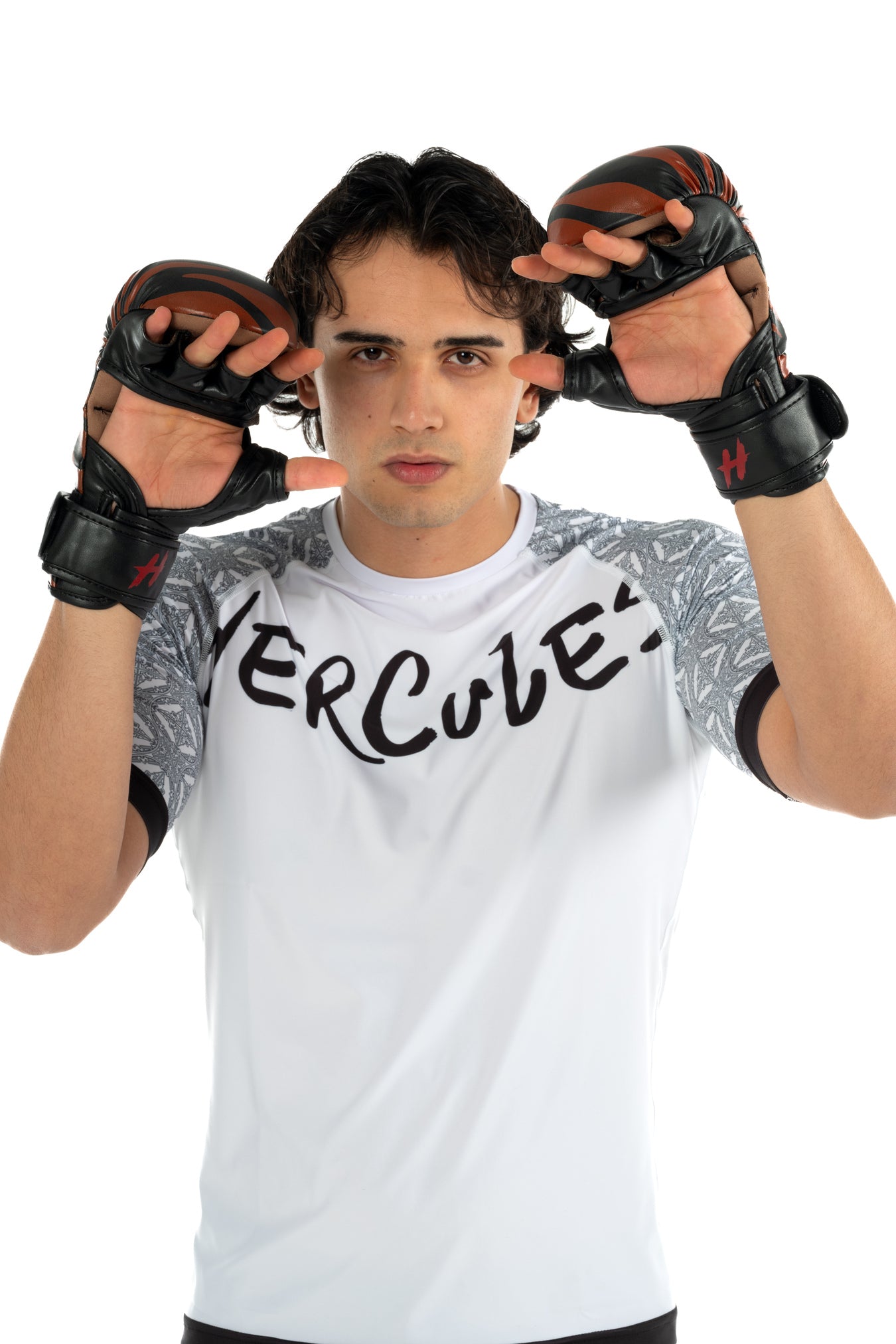 Profesyonel Siyah - Bordo MMA Eldiveni
