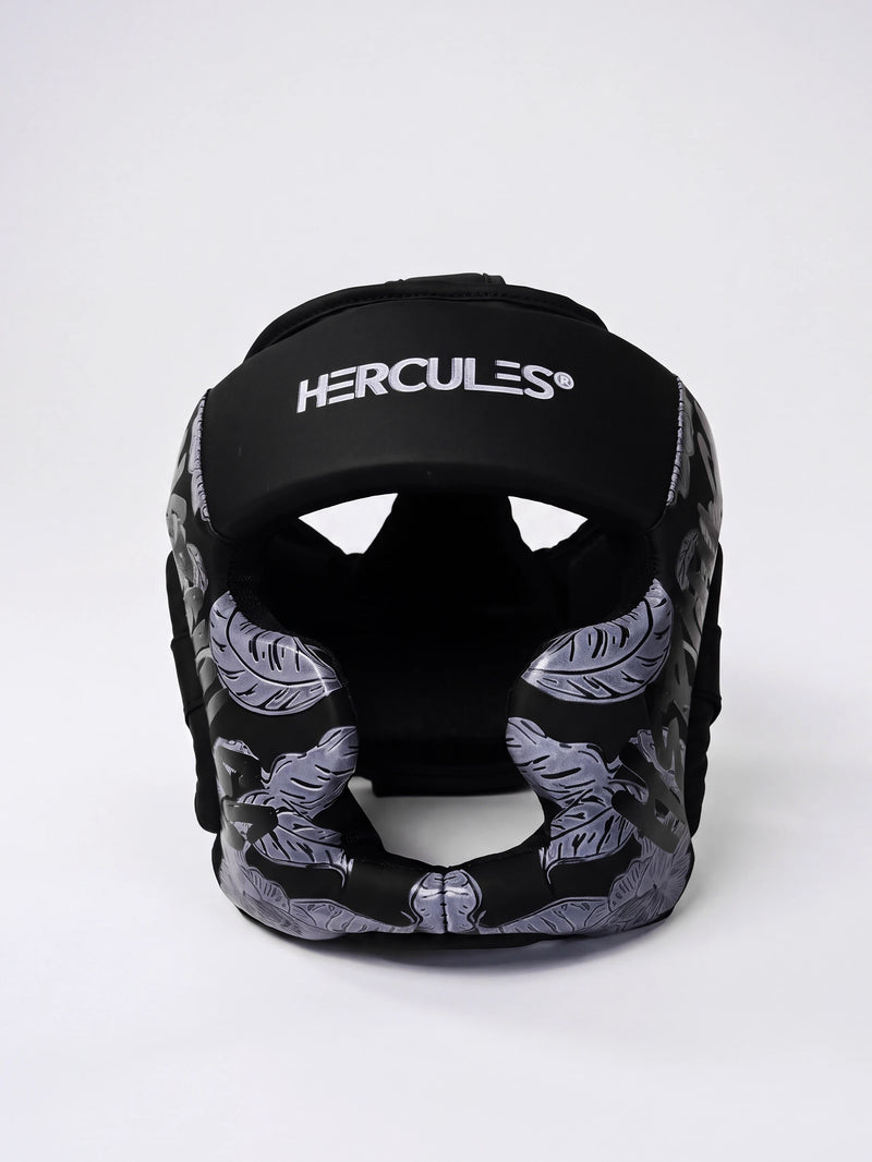 Hercules Fight Gear Kafa Koruyucu - Siyah Gri - Boks, MMA, Kickboks