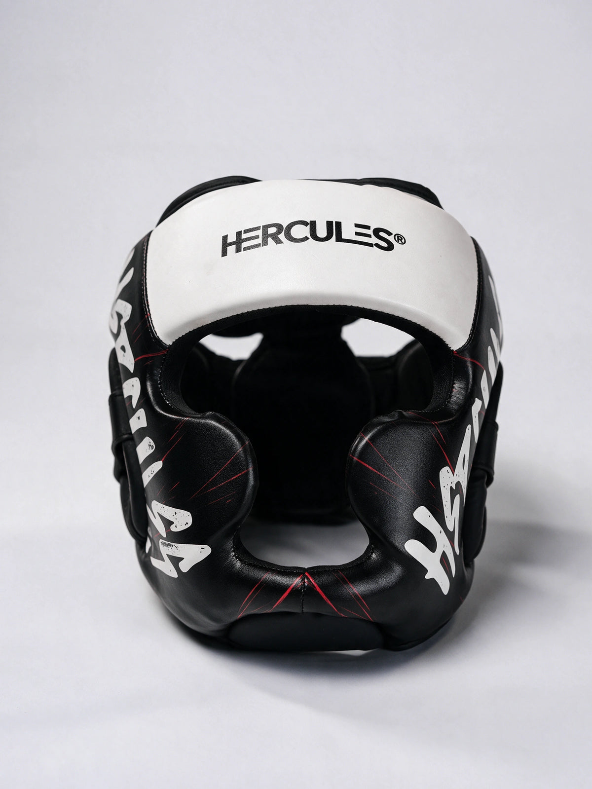 Hercules Fight Gear Kafa Koruyucu - Siyah Kırmızı V2 - Boks, MMA, Kickboks