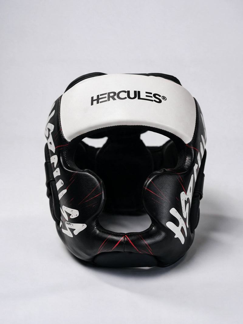 Hercules Fight Gear Kafa Koruyucu - Siyah Kırmızı V2 - Boks, MMA, Kickboks