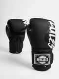 Hercules Siyah - Beyaz Çiçek Desenli Profesyonel Boks ve Kickboks Eldiveni