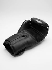 Hercules Siyah - Beyaz Çiçek Desenli Profesyonel Boks ve Kickboks Eldiveni