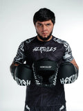 Hercules Fight Gear Kafa Koruyucu - Siyah Beyaz Şimşekli - Boks, MMA, Kickboks