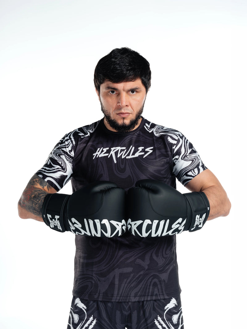 Hercules Fight Gear Siyah Boks Eldiveni | Beyaz Logo