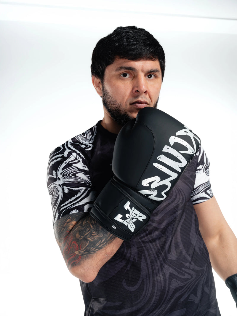 Hercules Fight Gear Siyah Boks Eldiveni | Beyaz Logo