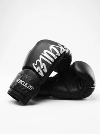 Hercules Siyah Profesyonel Boks ve Kickboks Eldiveni