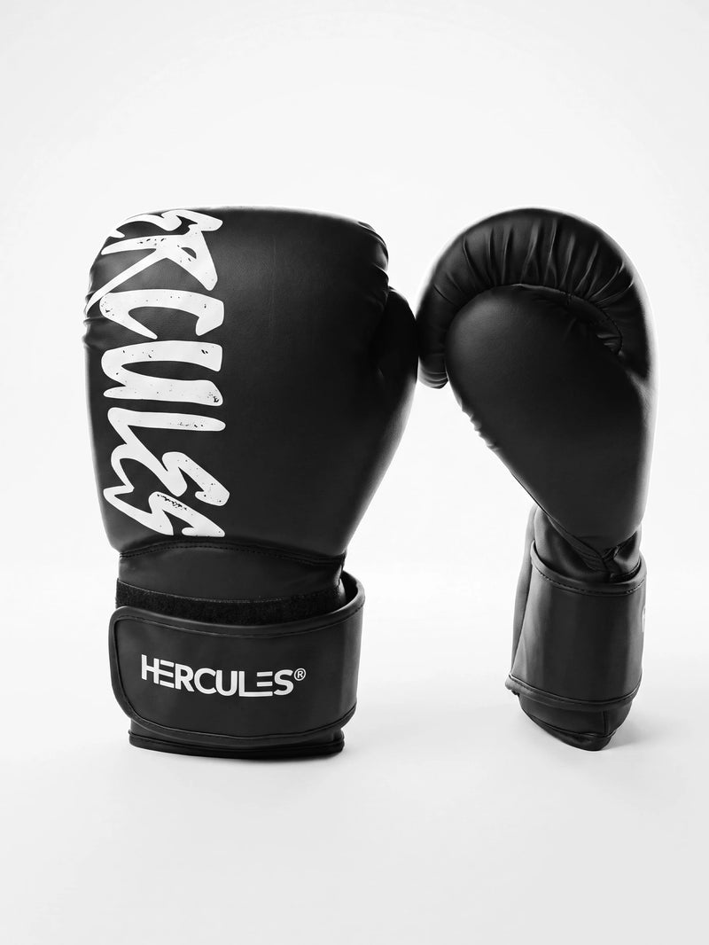 Hercules Siyah Profesyonel Boks ve Kickboks Eldiveni