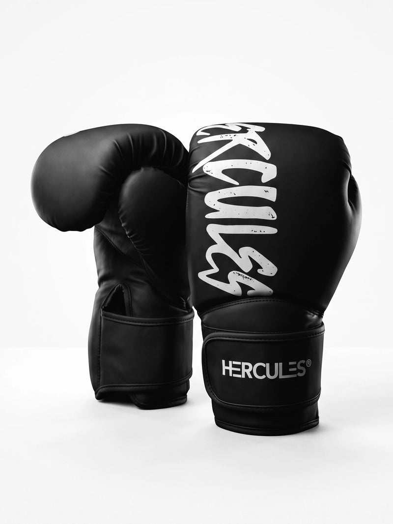 Hercules Siyah Profesyonel Boks ve Kickboks Eldiveni