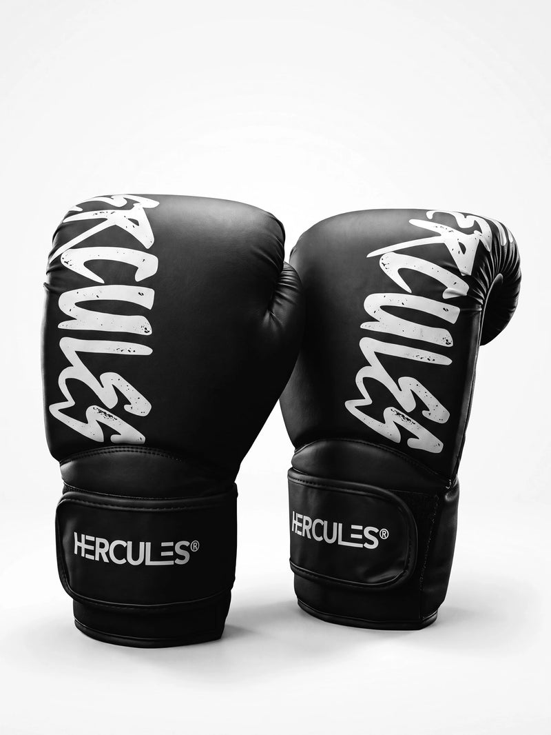 Hercules Siyah Profesyonel Boks ve Kickboks Eldiveni