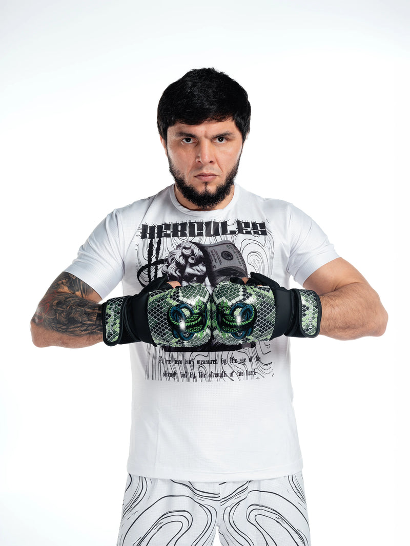Hercules Yılan Desenli Yeşil MMA Eldiveni