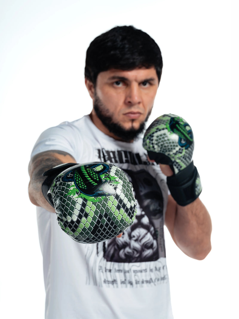 Hercules Yılan Desenli Yeşil MMA Eldiveni