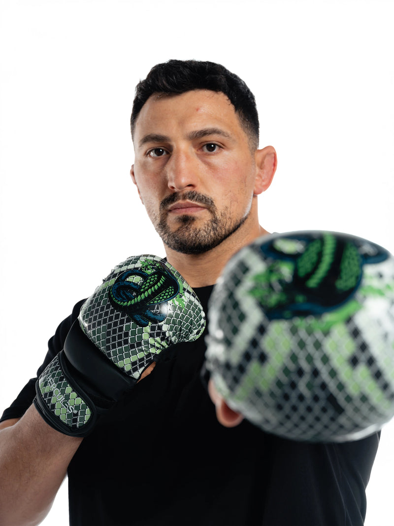 Hercules Yılan Desenli Yeşil MMA Eldiveni