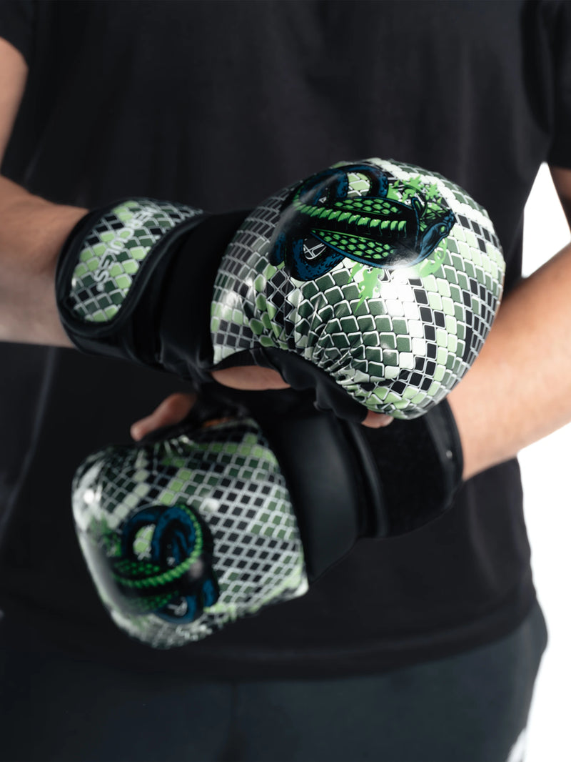 Hercules Yılan Desenli Yeşil MMA Eldiveni
